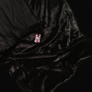 'Jet Black' Child Size Weighted Throw Blanket 3kgs / 1.5m x 90cm