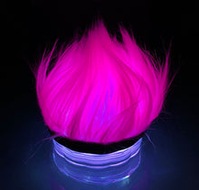 Bright Hot Pink Furry Delight night light by Happy Senses. Soft, glowing ambient faux fur light.