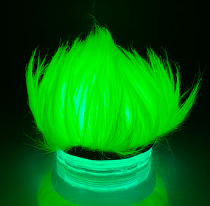 Neon Green Furry Delight night light created by Happy Senses. Soft, ambient glowing faur fur night light.