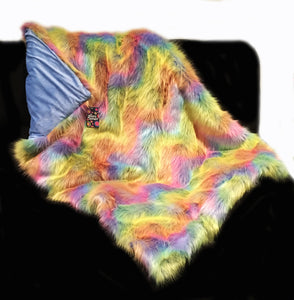 'Rainbow Wave' Adult Size Weighted Throw Blanket 5kgs / 1.8m x 1.5m